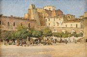 Edvard Petersen, The square in Sulmona